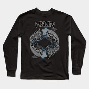 Lightning Pisces (Blue) Long Sleeve T-Shirt